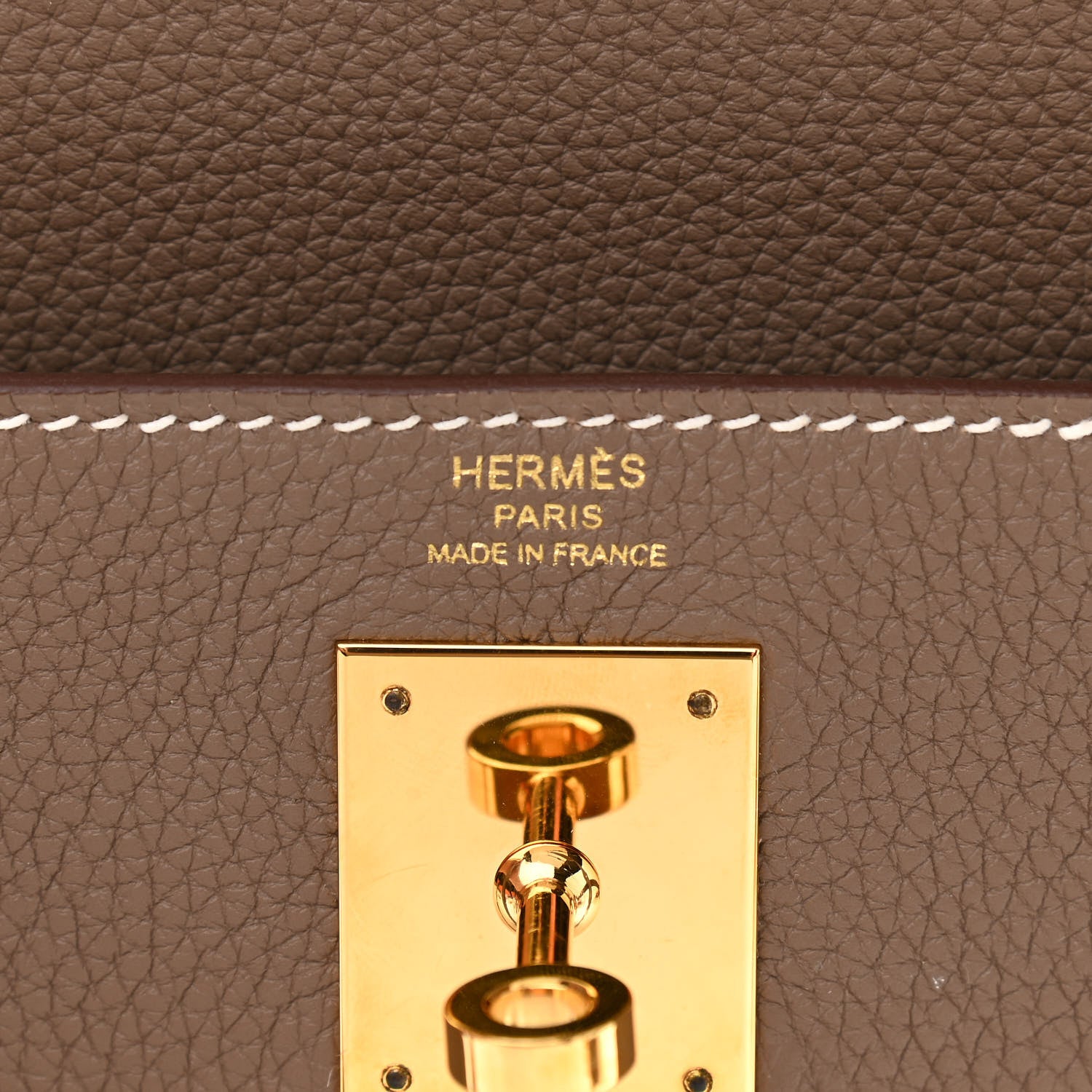Hermes Togo Kelly Retourne 28 Etoupe 6 of 11