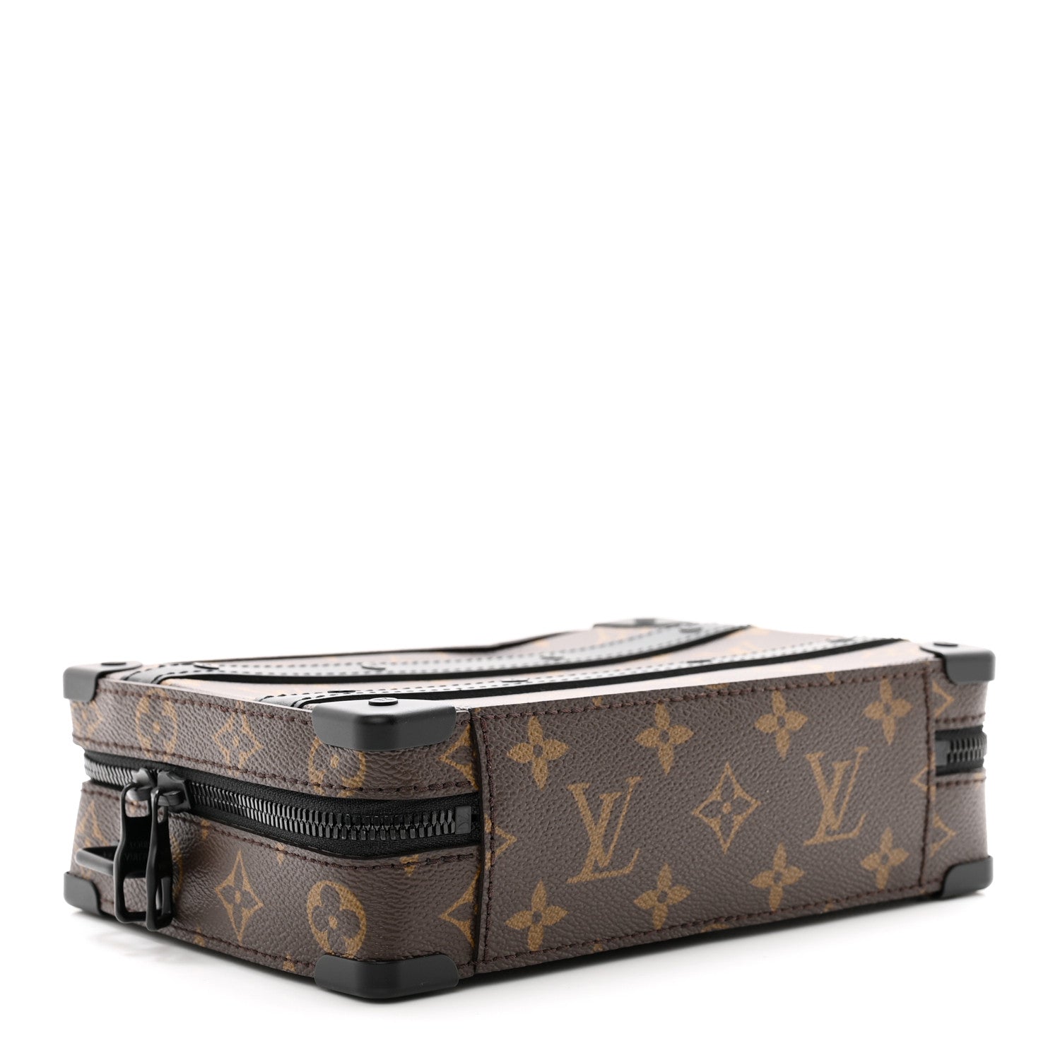 Louis Vuitton LOUIS VUITTON Monogram Macassar Handle Soft Trunk Black 4 of 8