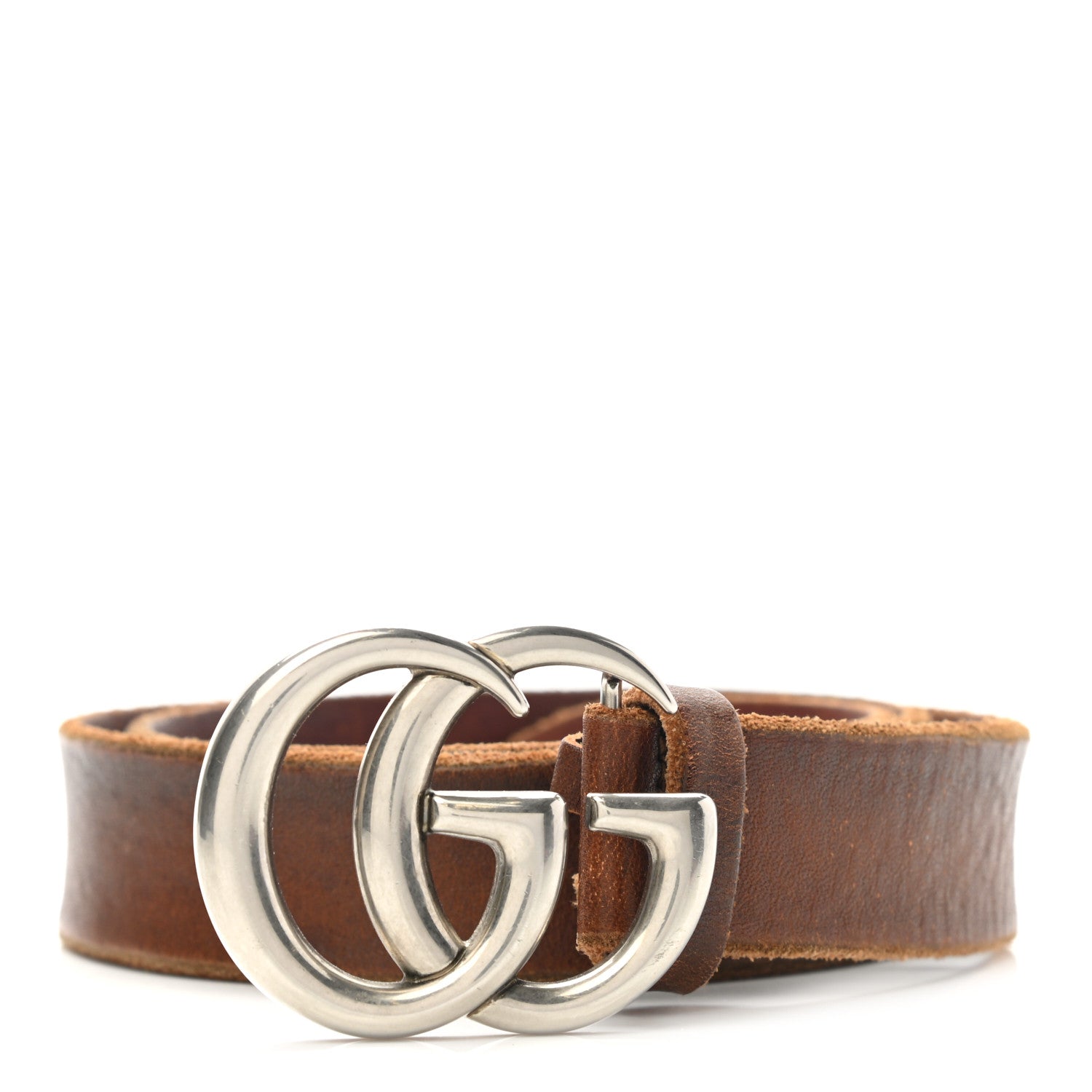Gucci Cuoio Toscano Nickel Double G 30mm Belt 75 30 Cuir 1 of 6