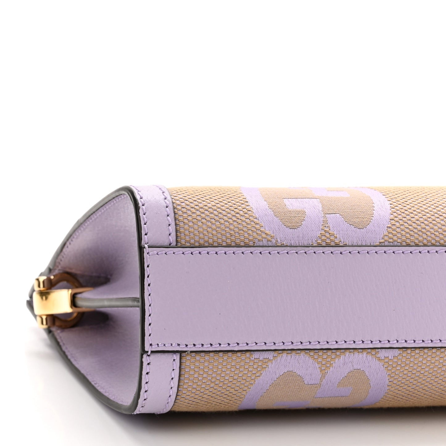 Monogram Jumbo GG Textured Dollar Calfskin Small Ophidia Chain Shoulder Bag Beige Lapis