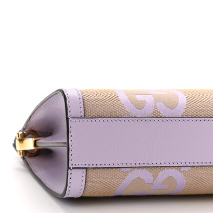 Gucci Monogram Jumbo GG Textured Dollar Calfskin Small Ophidia Chain Shoulder Bag Beige Lapis 9 of 10