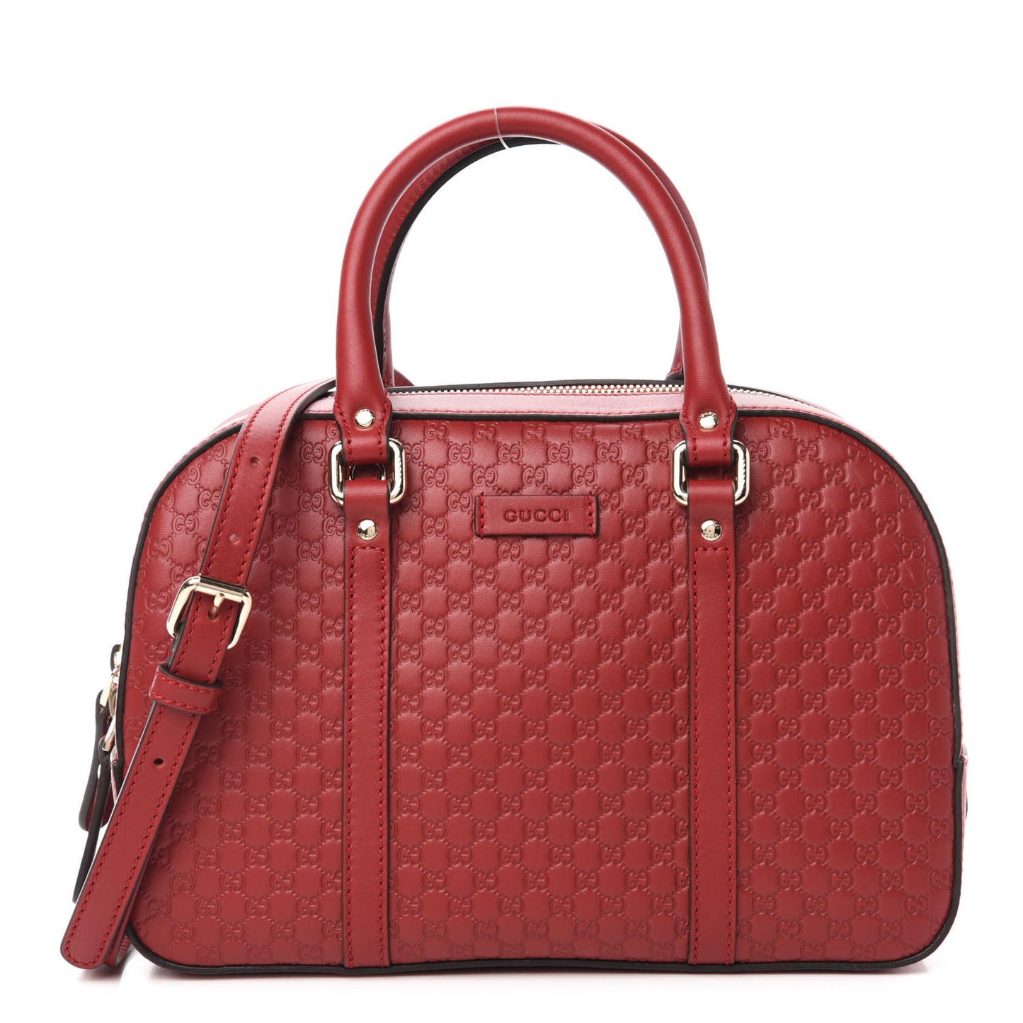 Soft Microguccissima Medium Crossbody Bag Rosso
