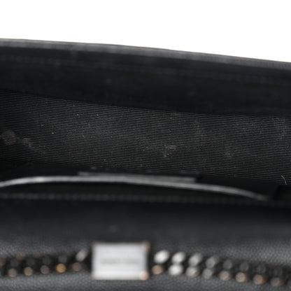 Saint Laurent Grain De Poudre Medium Classic Monogram Monochrome Kate Satchel Black 5 of 16