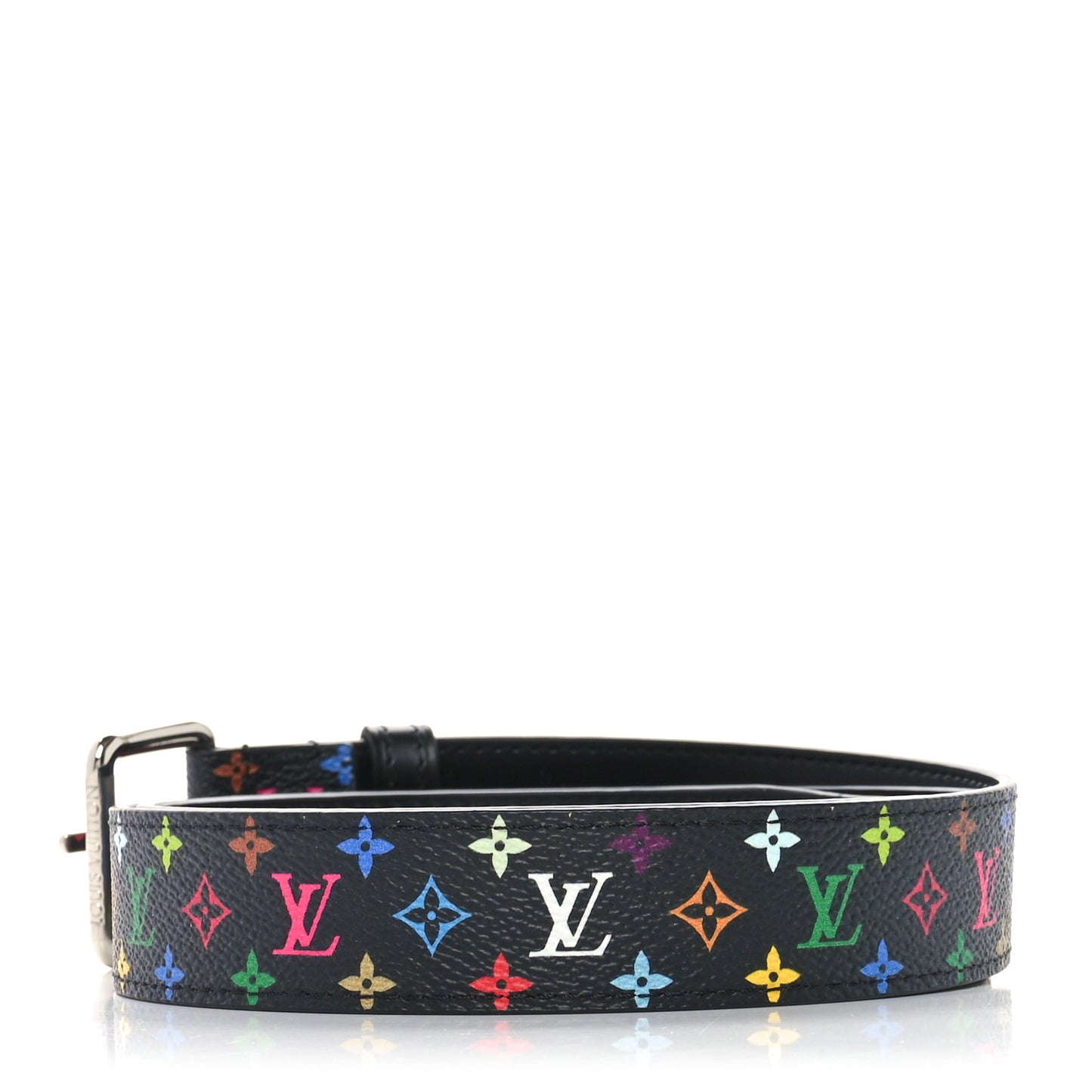 LV X TM Monogram Multicolor D Ring Belt 90 36 Black