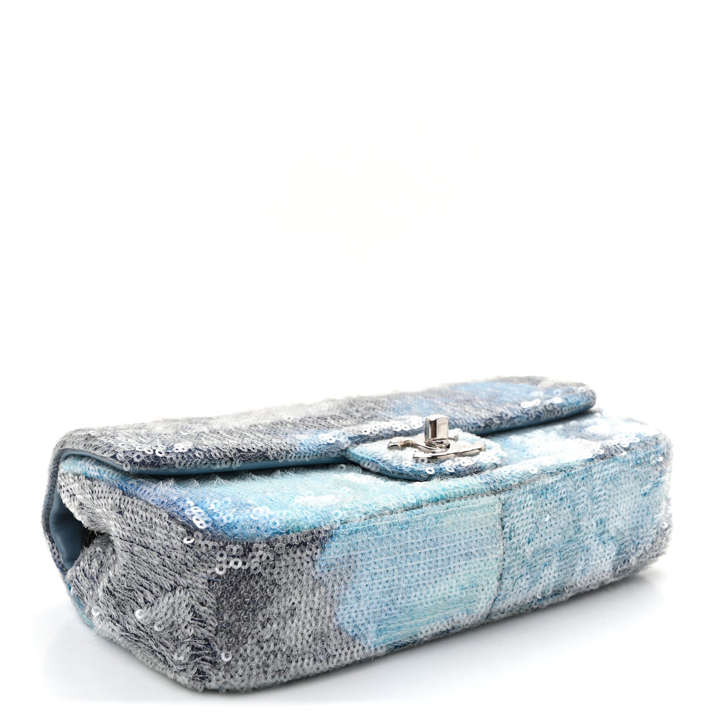 Sequin Mini Waterfall Flap Light Blue
