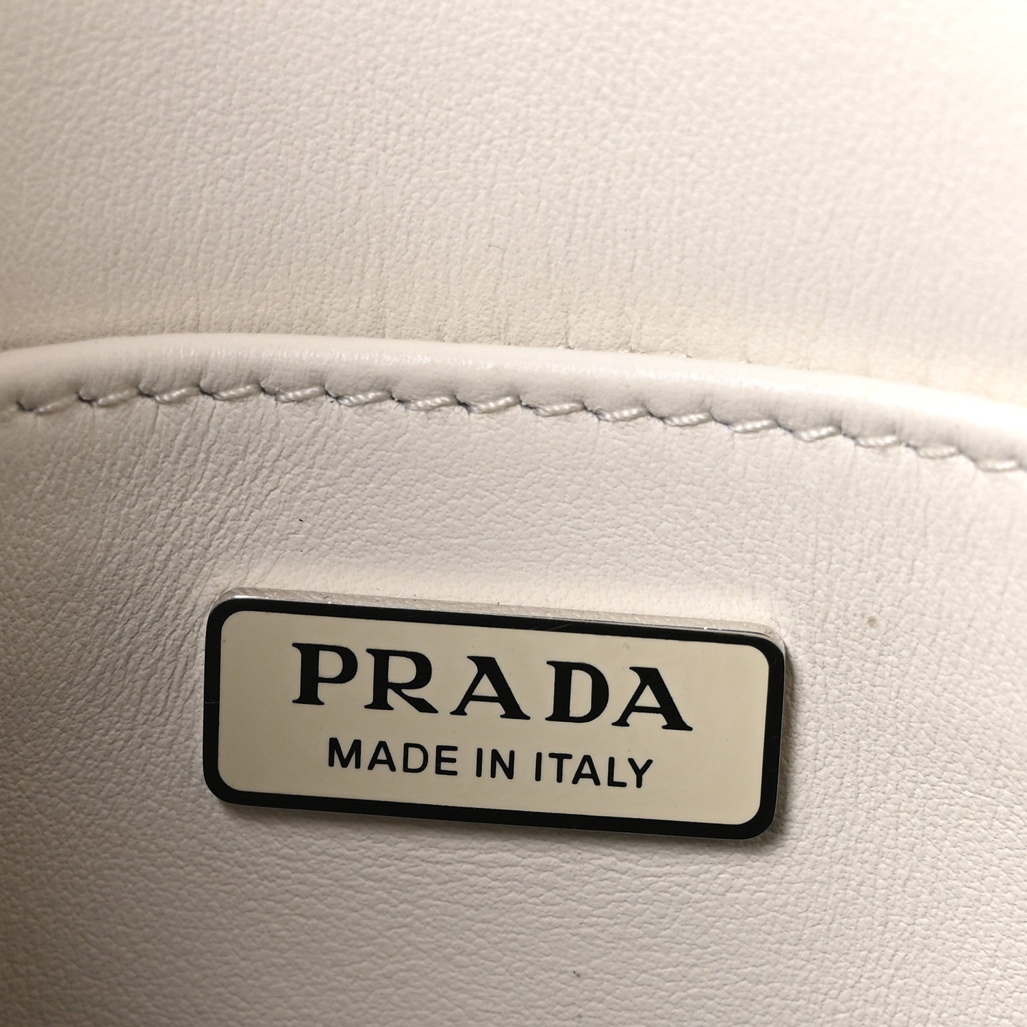 Prada Spazzolato Cleo Flap Adjustable Strap Shoulder Bag White