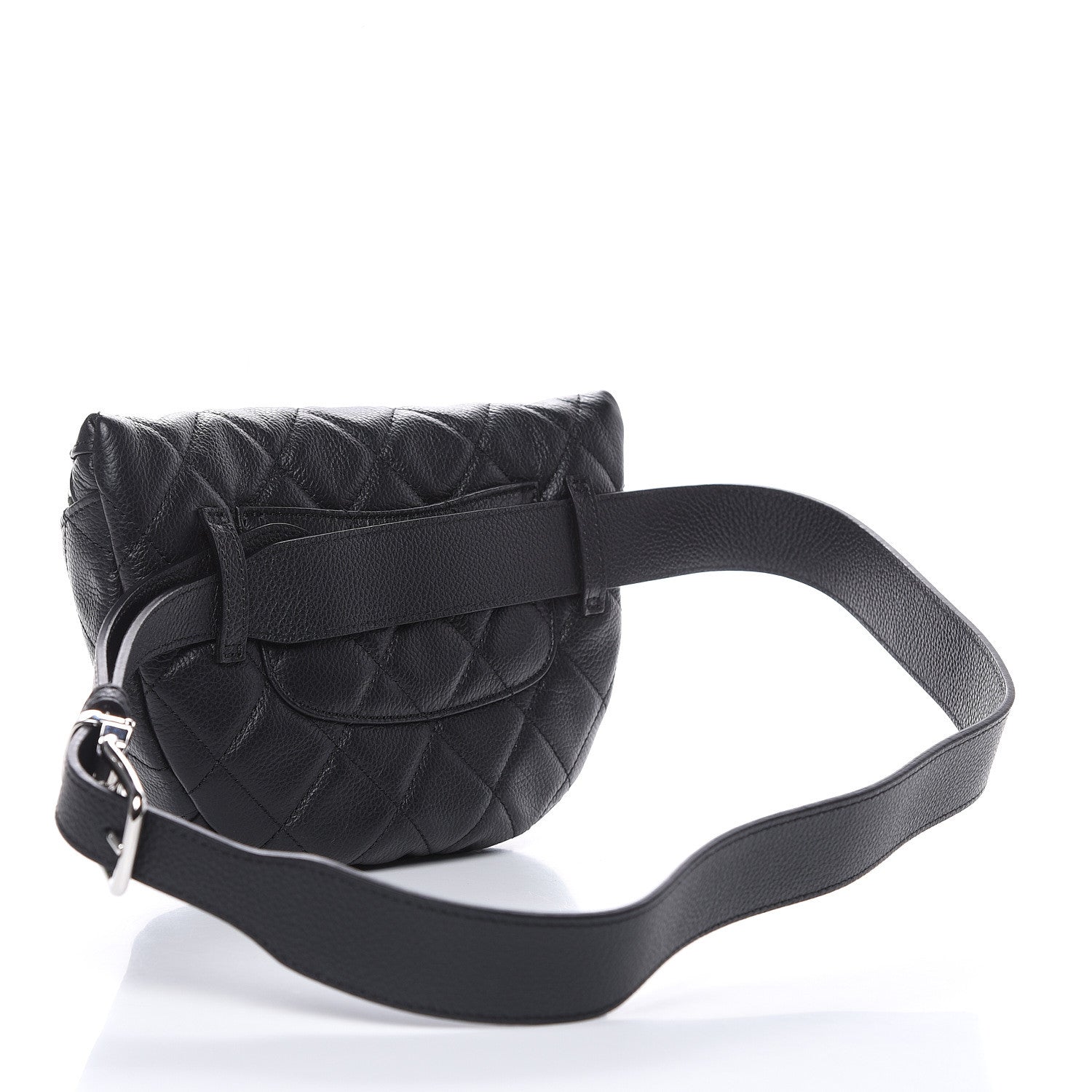 Chanel Grained Calfskin Quilted Waist Belt Bag Black 3 of 9