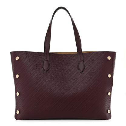 Givenchy Calfskin Chain Embossed Medium Bond Shopper Tote Burgundy 2 of 10