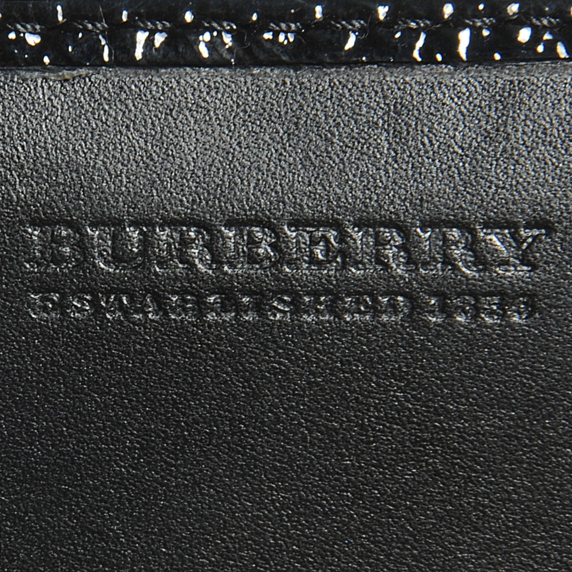 Burberry Patent Canvas Smoked Check Wallet Black 6 of 8