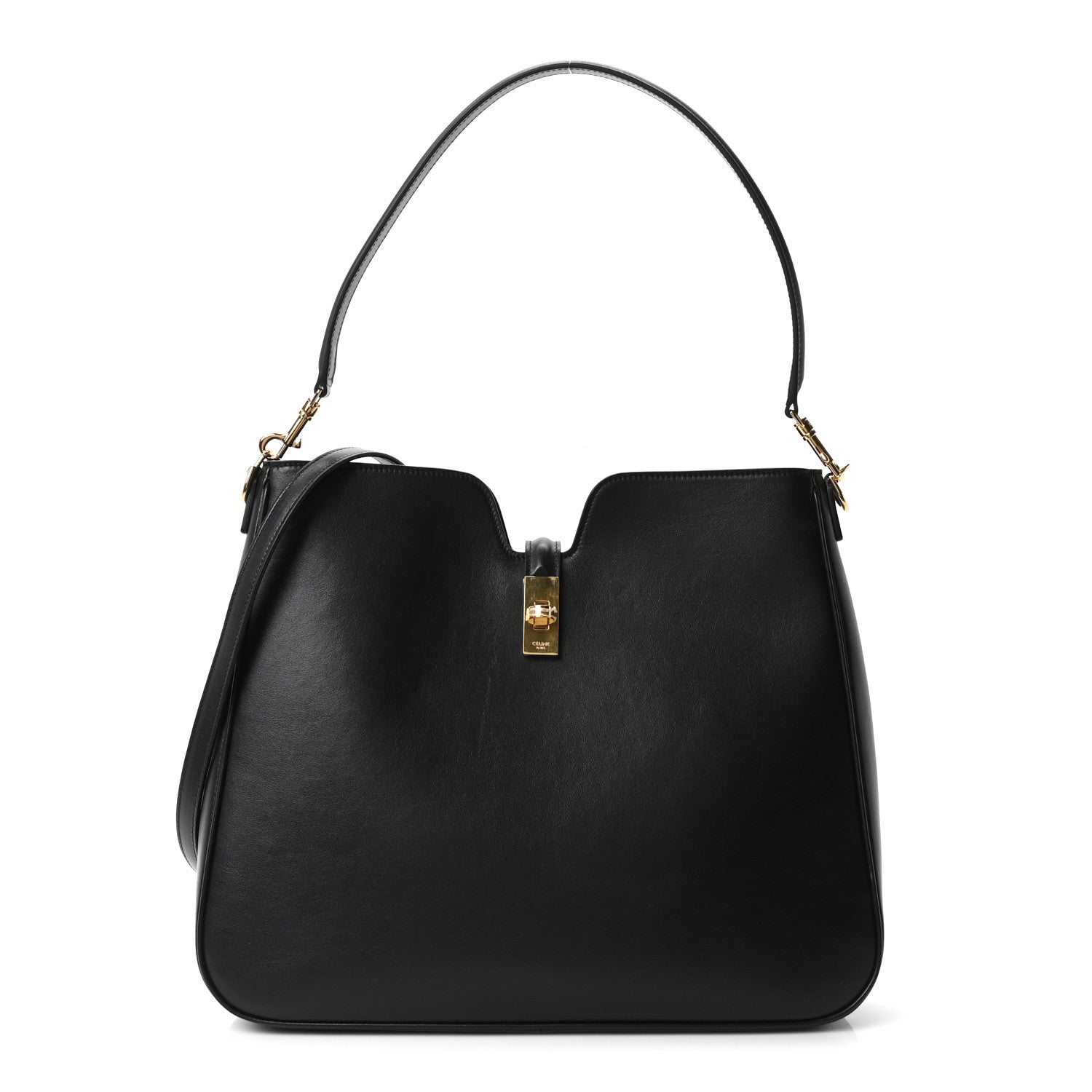 Celine Smooth Calfskin Medium Camille 16 Soft Bag Black 1 of 9