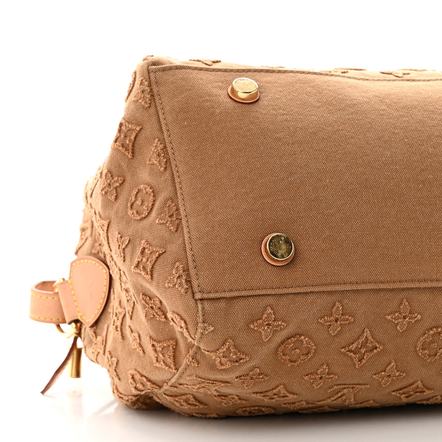 Denim Monogram Stone Speedy Bandouliere 35 Caramel