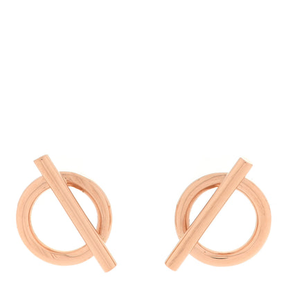 Hermes 18K Rose Gold PM Echappee Earrings 1 of 5