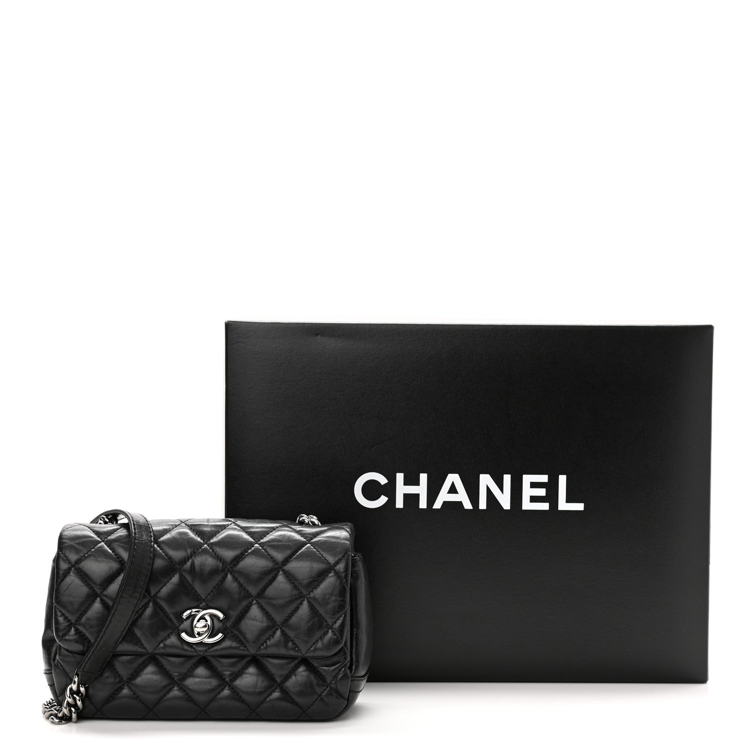Chanel Aged Calfskin Quilted Mini Lady Pearly Flap Black 10 of 10