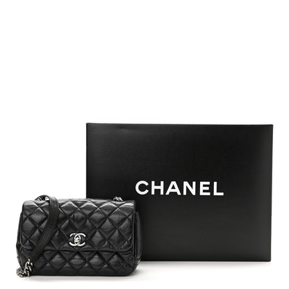 Chanel Aged Calfskin Quilted Mini Lady Pearly Flap Black 10 of 10