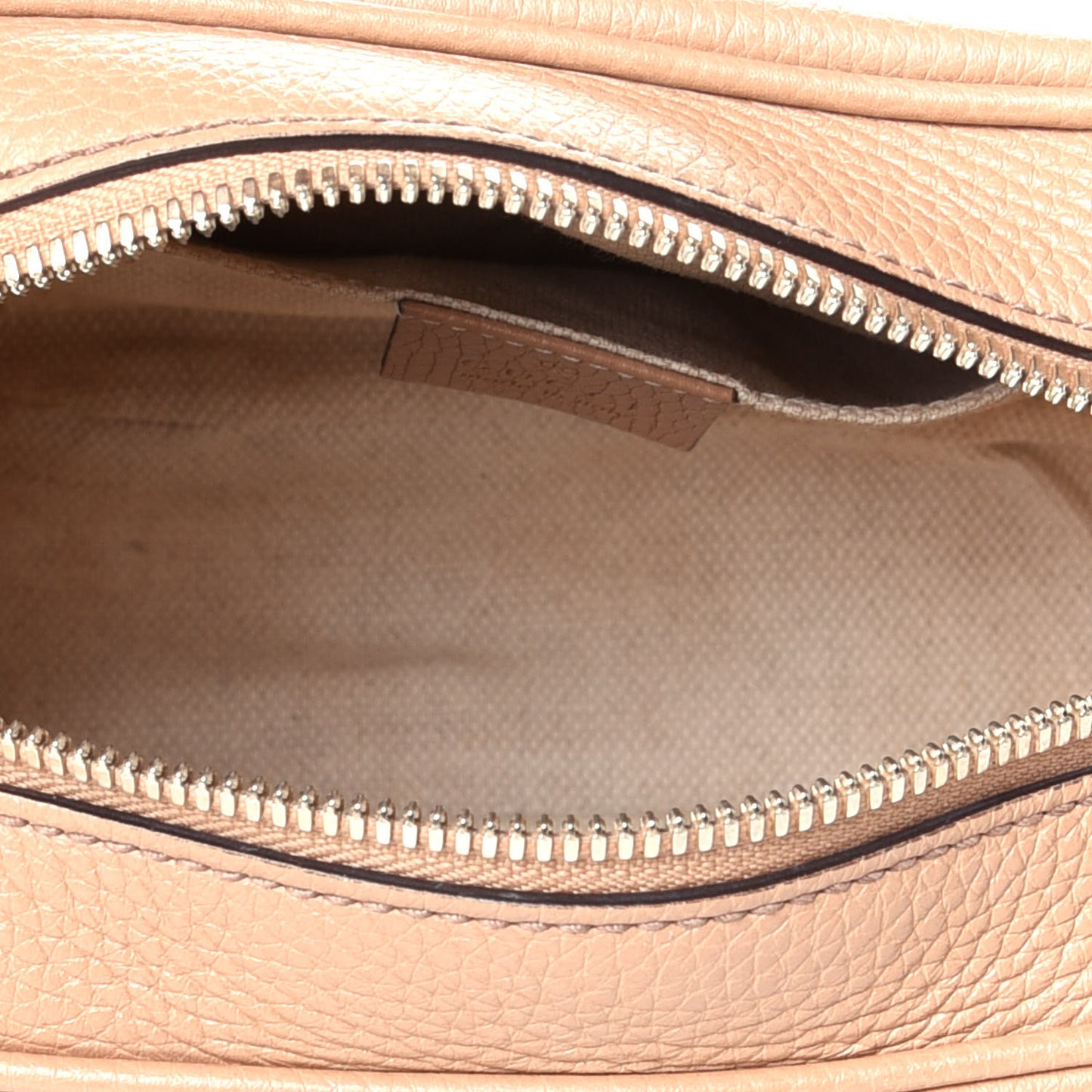 Pebbled Calfskin Small Soho Disco Bag Rose Beige