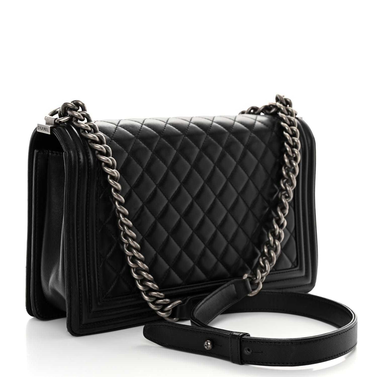 Chanel Lambskin Quilted New Medium Boy Flap Black 3 of 10