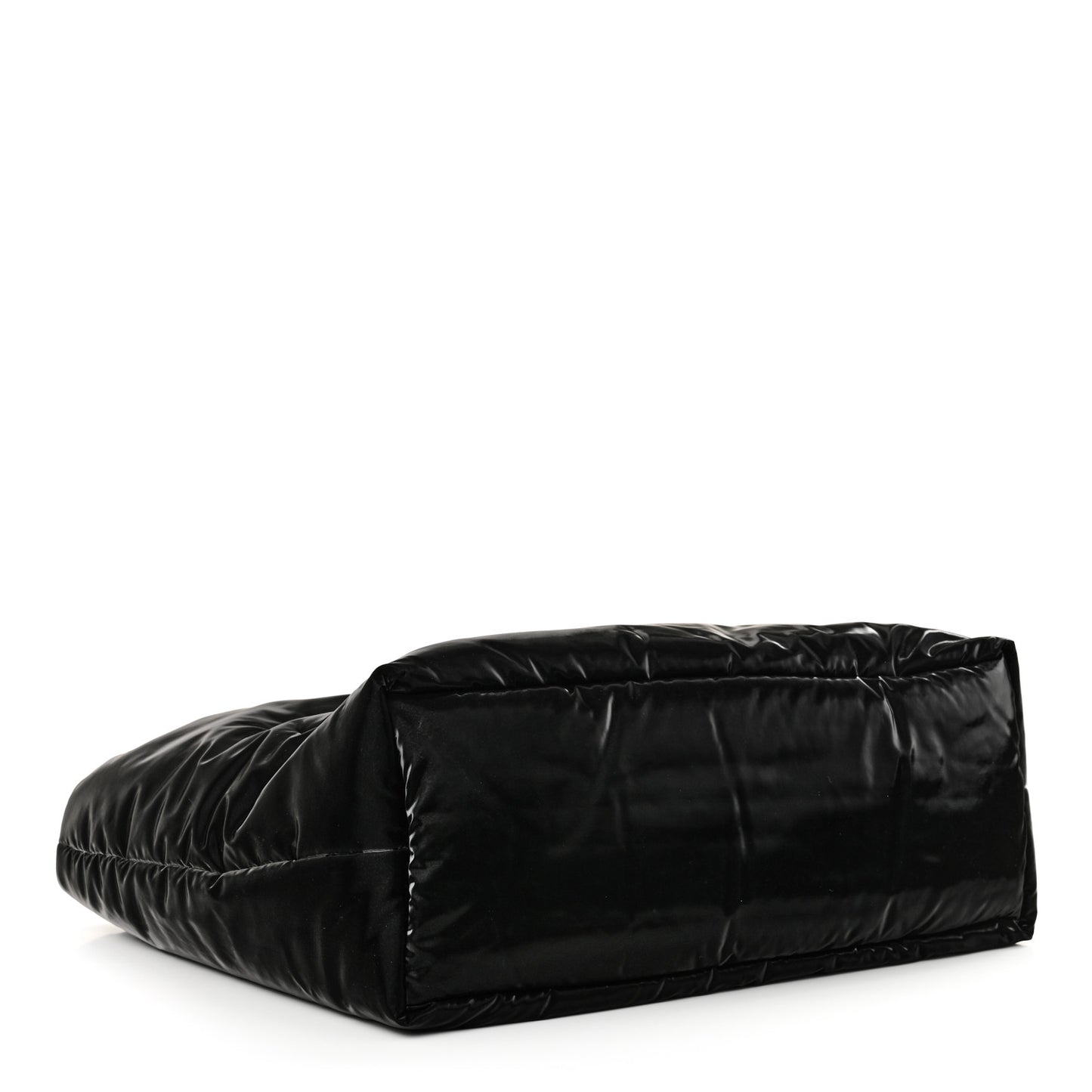 Silktech Canvas Wide Puffer Tote Black
