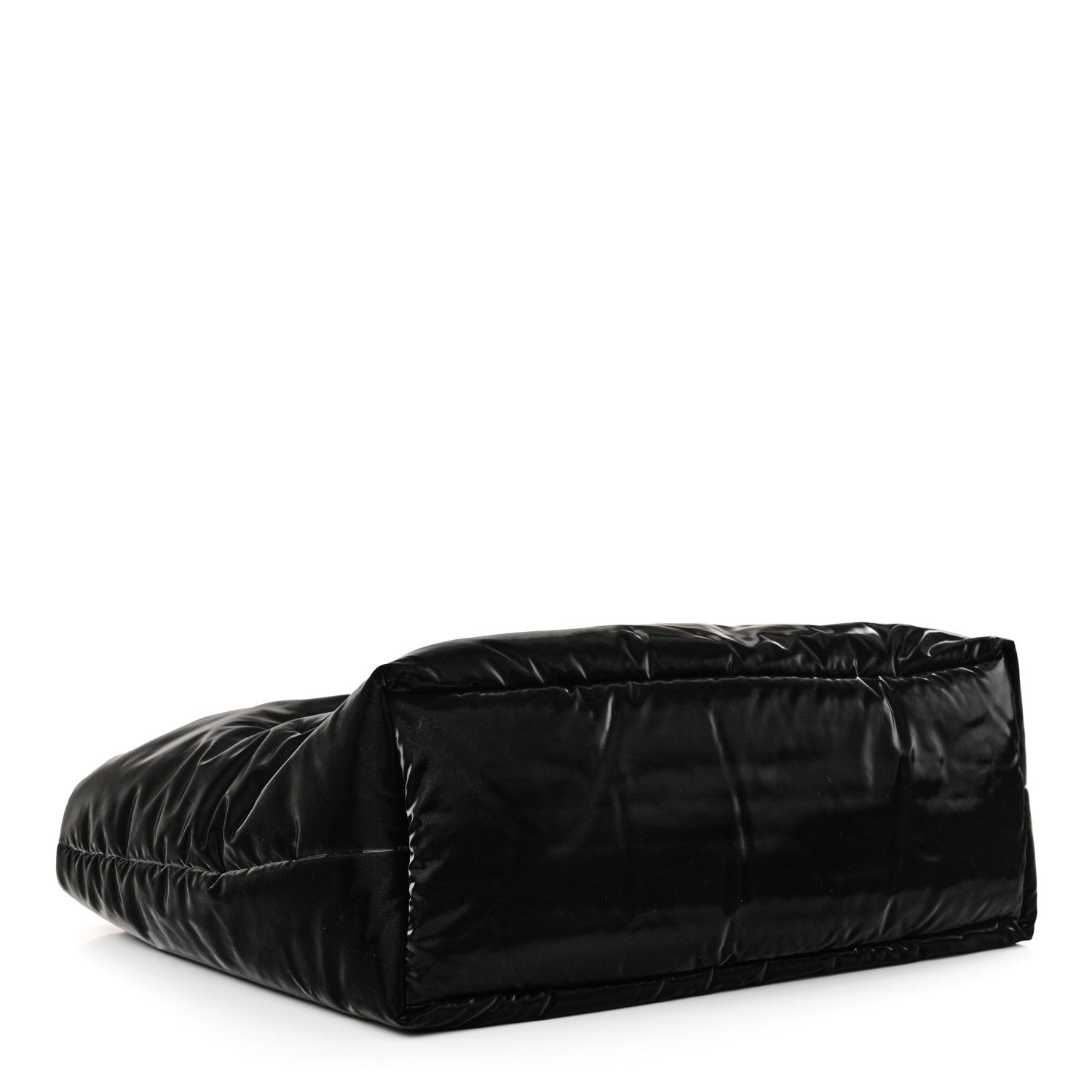 Saint Laurent Silktech Canvas Wide Puffer Tote Black 4 of 10