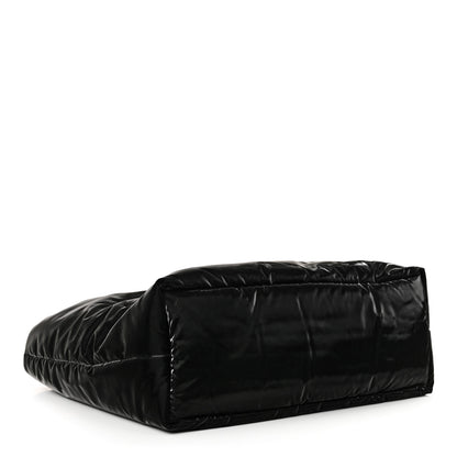 Saint Laurent Silktech Canvas Wide Puffer Tote Black 4 of 10