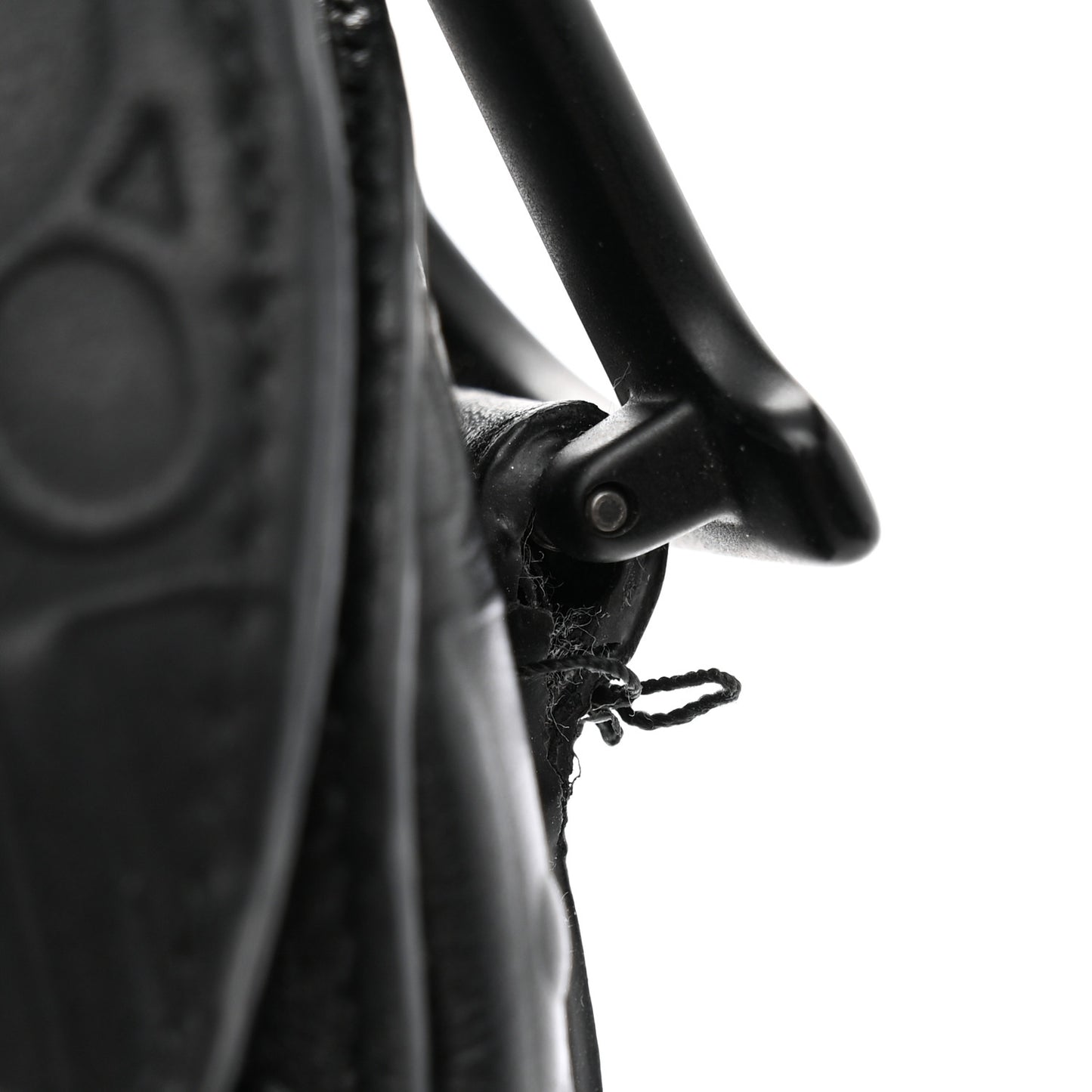 Calfskin Embossed Oblique Saddle Bag Black