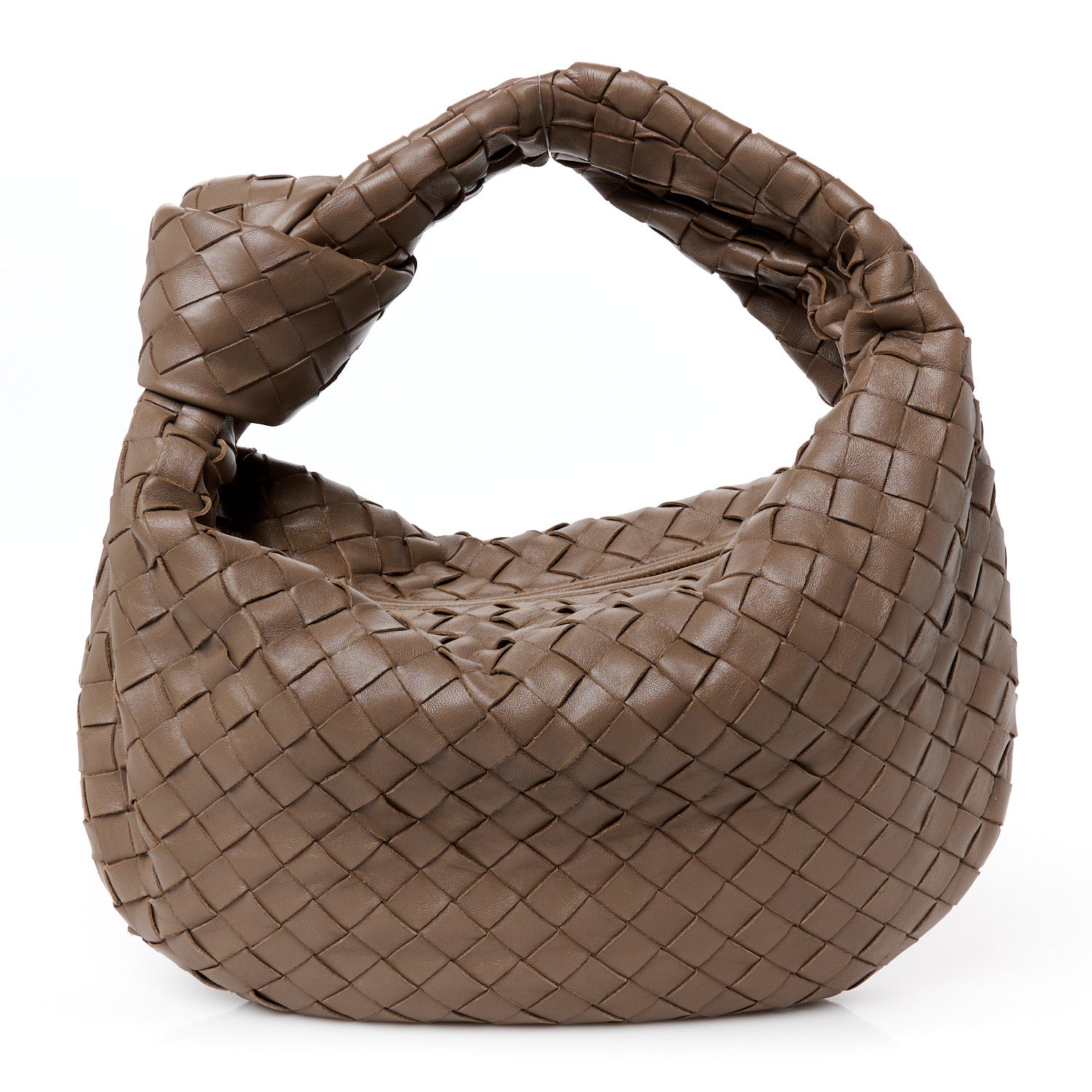 Bottega Veneta Nappa Intrecciato Teen Jodie Hobo Dark Taupe 1 of 10