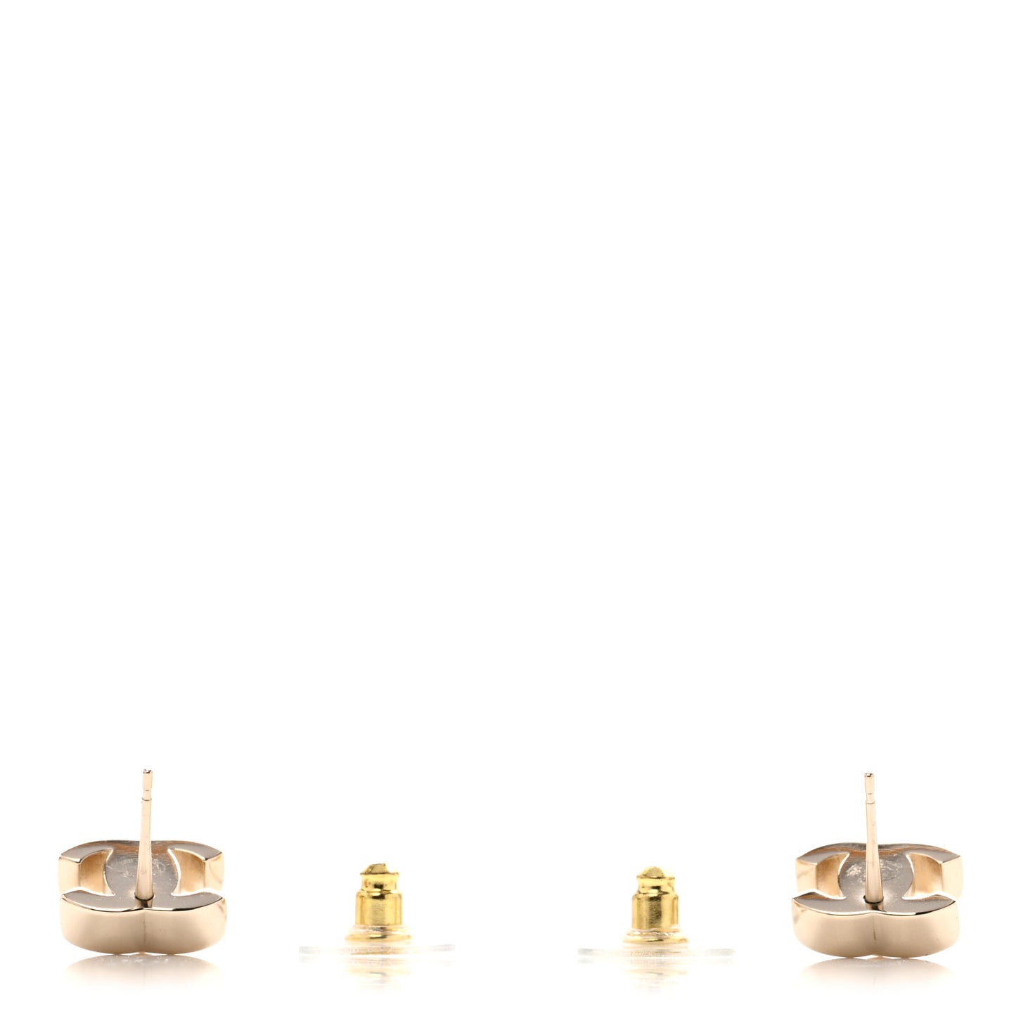 Metal CC Turnlock Earrings Gold