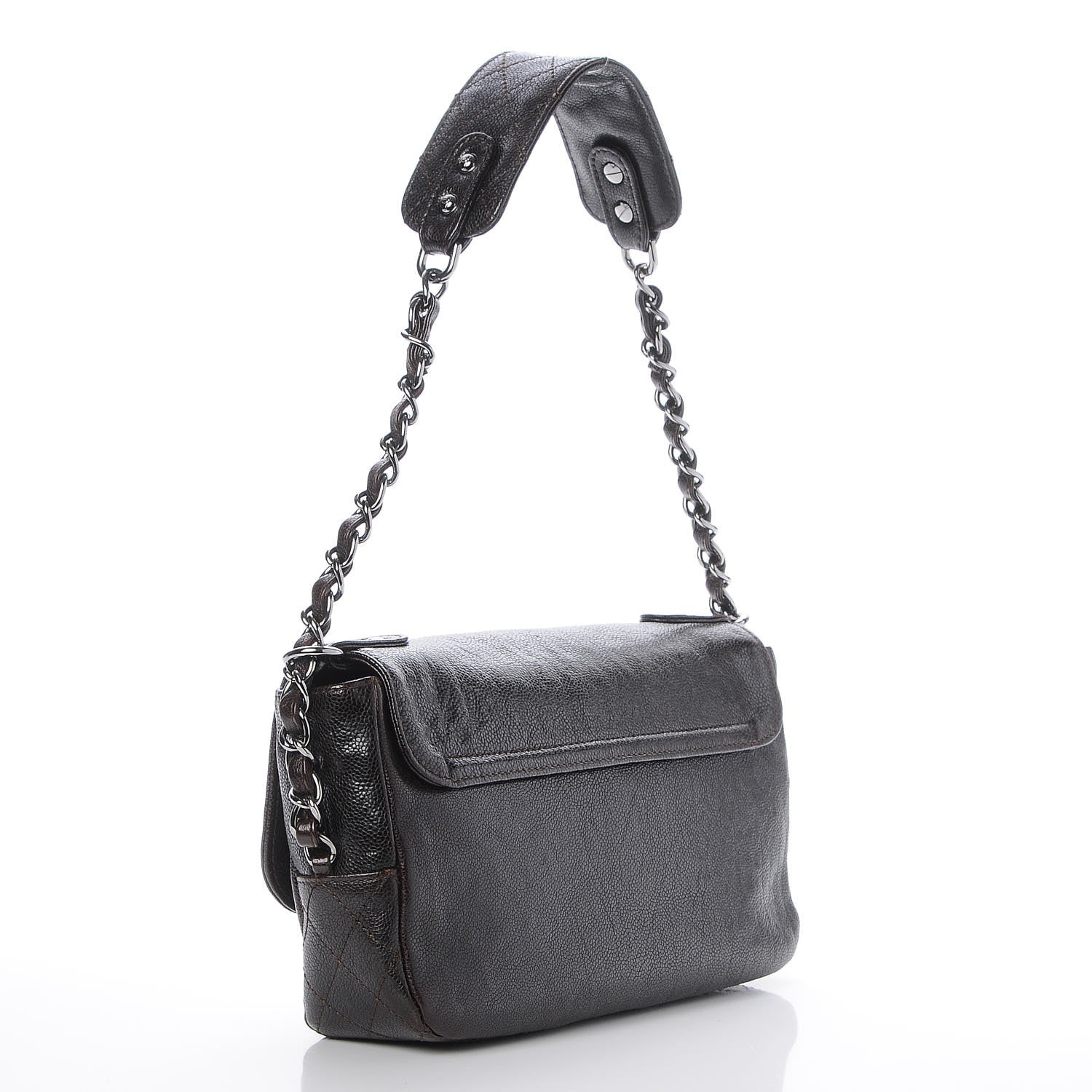 Chanel Glazed Caviar Small Pocket In The City Shoulder Bag Brown 3 of 8