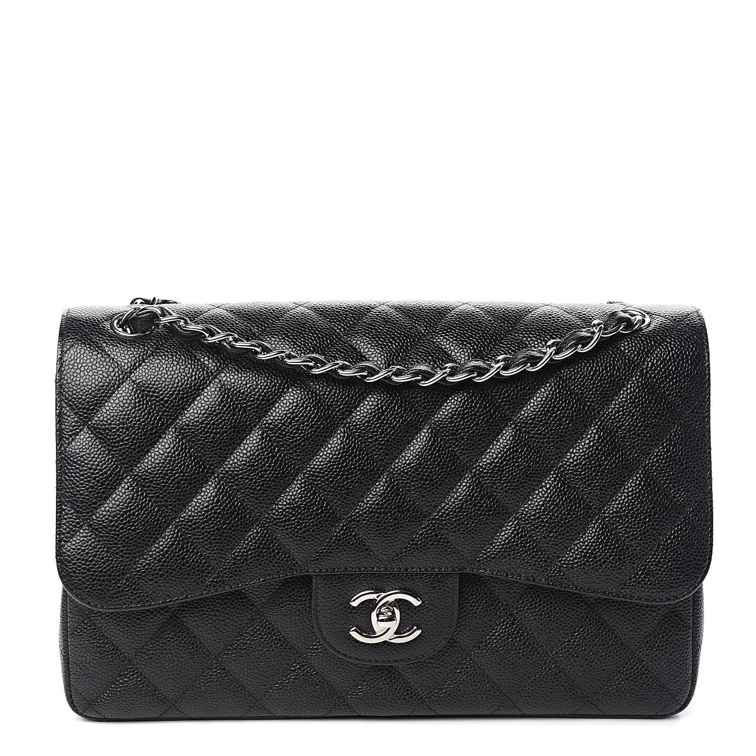 Chanel Caviar Quilted Jumbo Double Flap Black 1 of 11