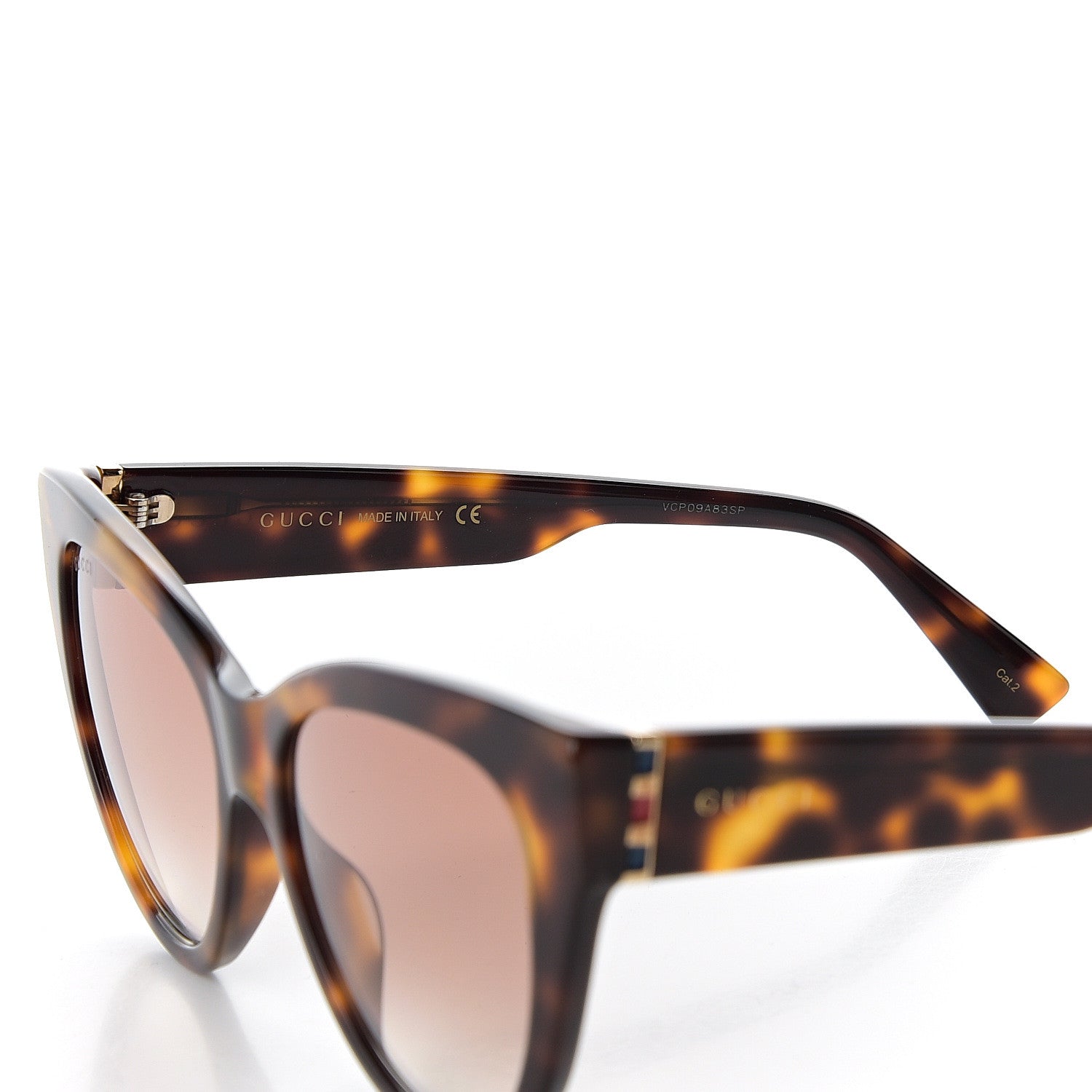Gucci Acetate Cat Eye Sunglasses GG0460S Havana 5 of 10