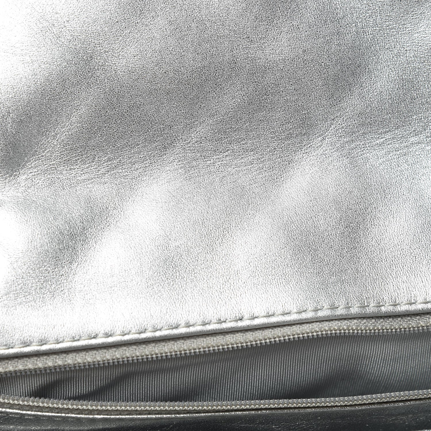 Chanel Metallic Lambskin Quilted Maxi Single Flap Silver 24 of 27