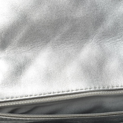 Chanel Metallic Lambskin Quilted Maxi Single Flap Silver 24 of 27