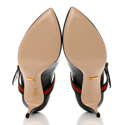 Gucci Malaga Kid Sylvie High Heel Pumps 36 Black 5 of 13