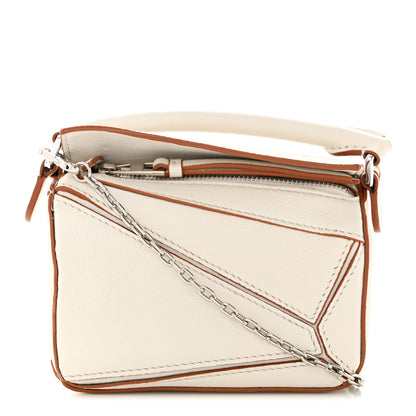 Loewe Calfskin Nano Puzzle Bag White 1 of 13