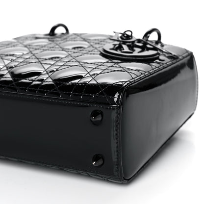 Christian Dior Patent Cannage Small Lady Dior Black 10 of 16