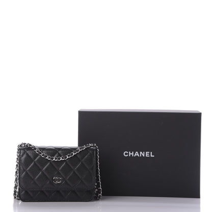 Chanel Caviar Quilted Mini Wallet On Chain WOC Black 10 of 10