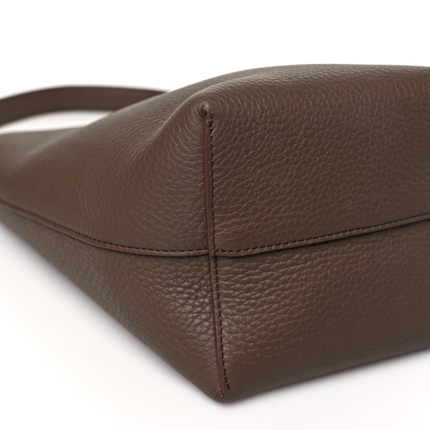 Grained Calfskin Small N/S Park Tote Dark Olive