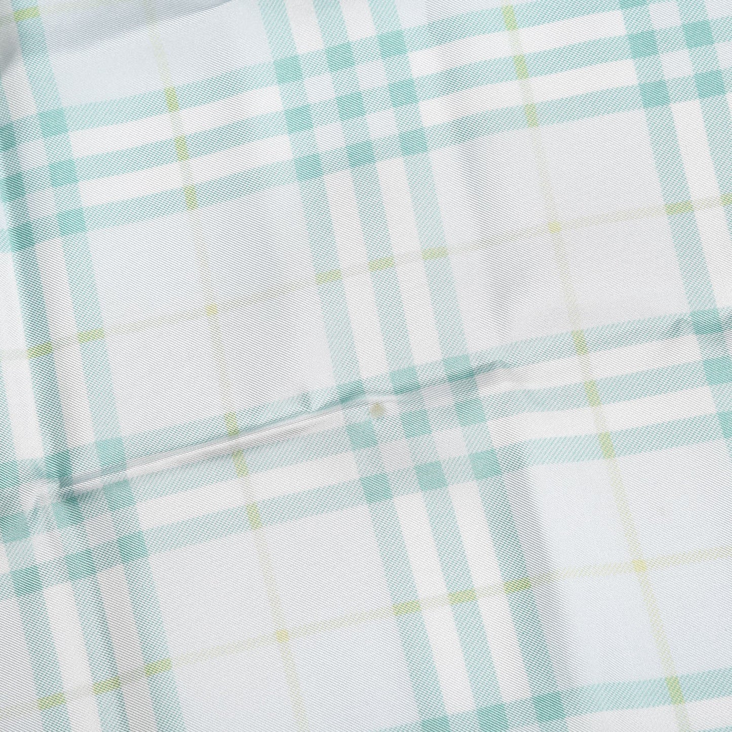 Silk Check Scarf Green