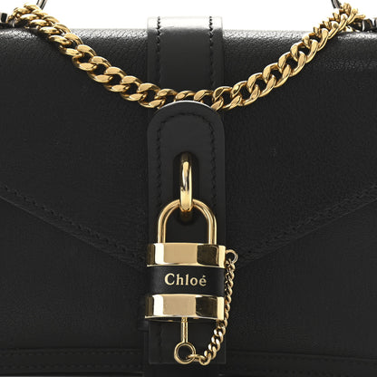 Chloe Shiny Goatskin Calfskin Aby Chain Shoulder Bag Black 9 of 11