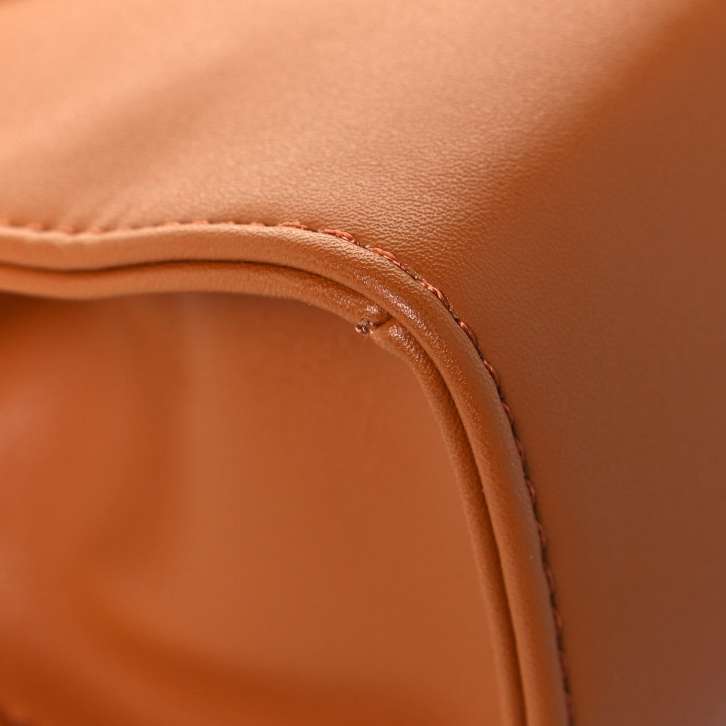 Vegan Leather Small Shopping Bag Tan