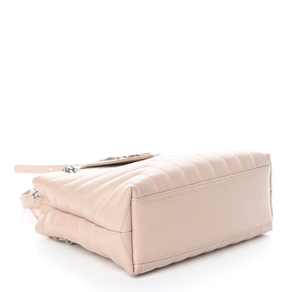 Saint Laurent Calfskin Y Quilted Monogram Small Loulou Shopper Marble Pink 4 of 10