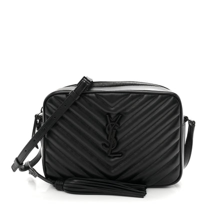 Saint Laurent Calfskin Matelasse Monogram Monochrome Lou Camera Bag Black 1 of 11