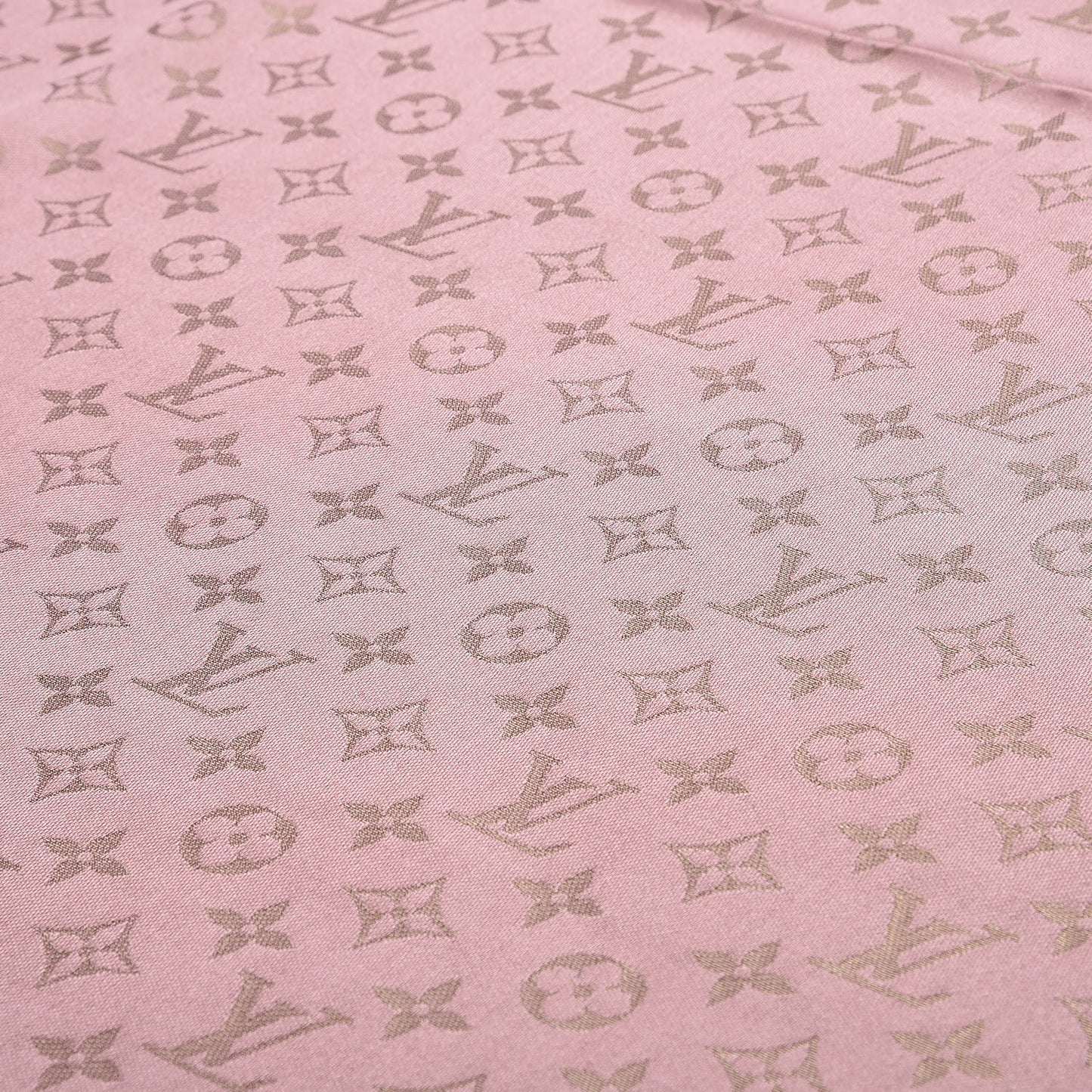 Silk Wool Monogram Shine Shawl Pink