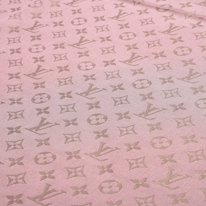 Louis Vuitton Silk Wool Monogram Shine Shawl Pink 5 of 6