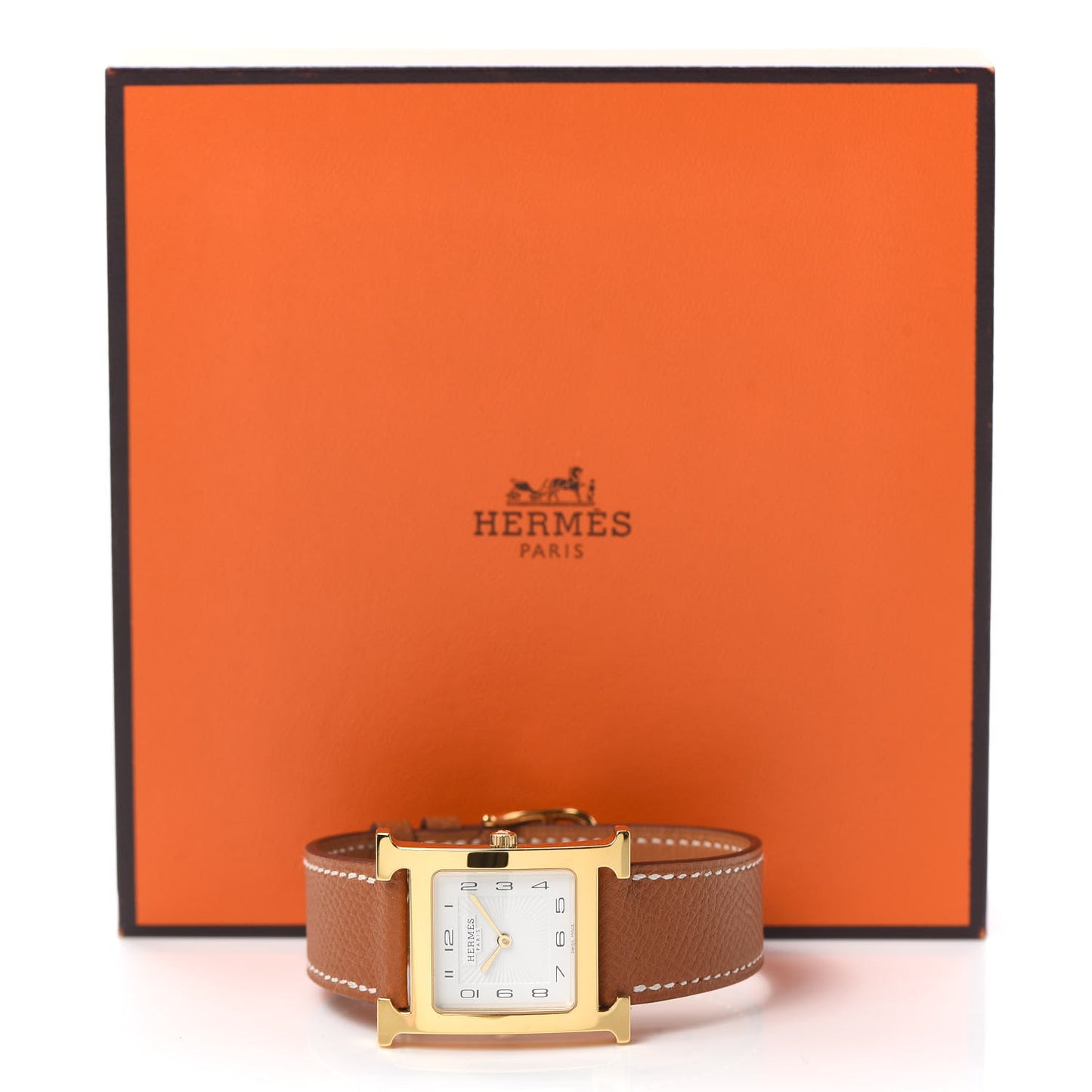 Stainless Steel Epsom 26mm Heure H Hour Quartz Watch Gold