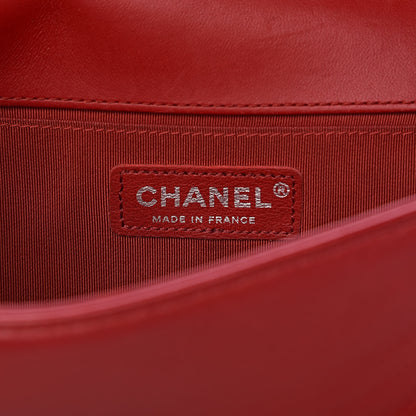 Chanel Lambskin Stitched Medium Boy Flap Red 6 of 11