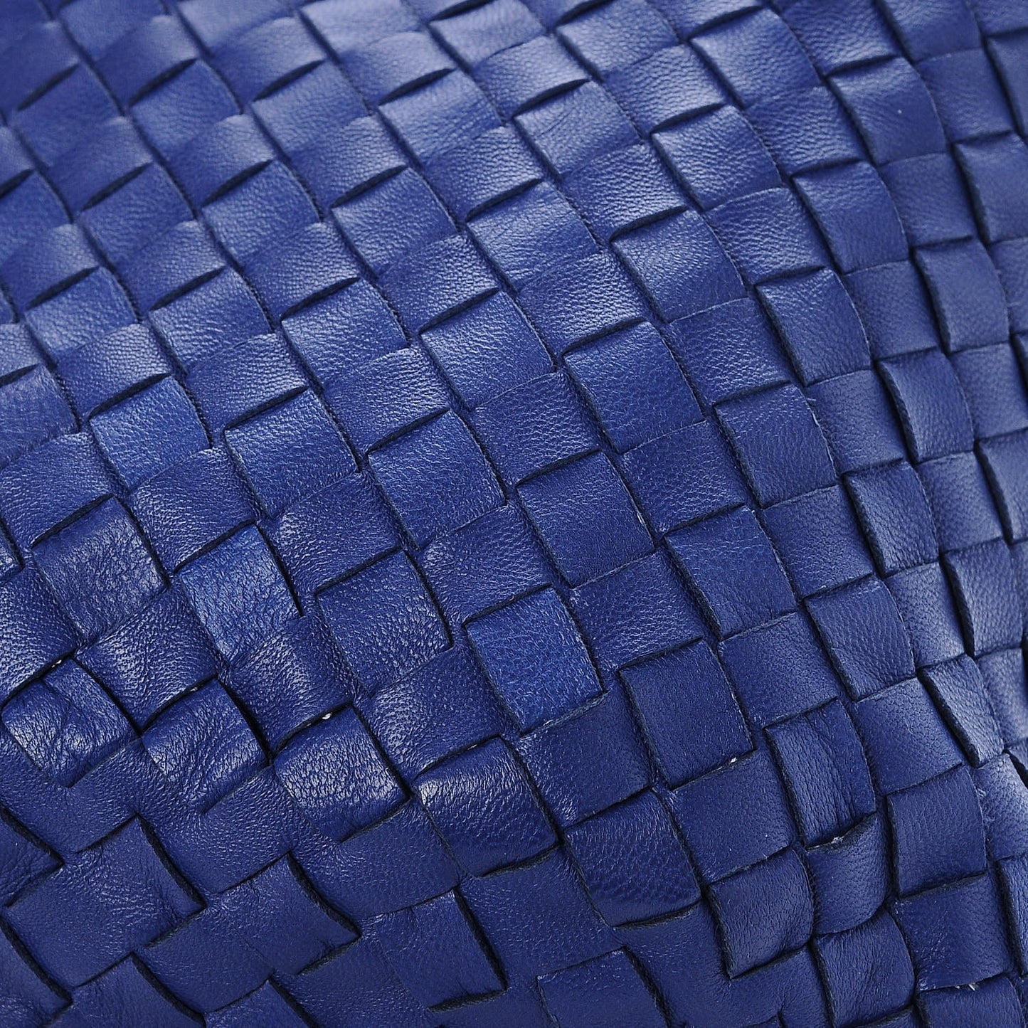 Nappa Intrecciato Bucket Bag Sapphire