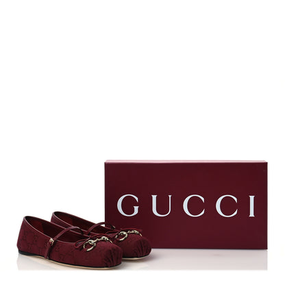 Gucci GG Monogram Horsebit Ballet Flats 36.5 Rosso Ancora 10 of 10