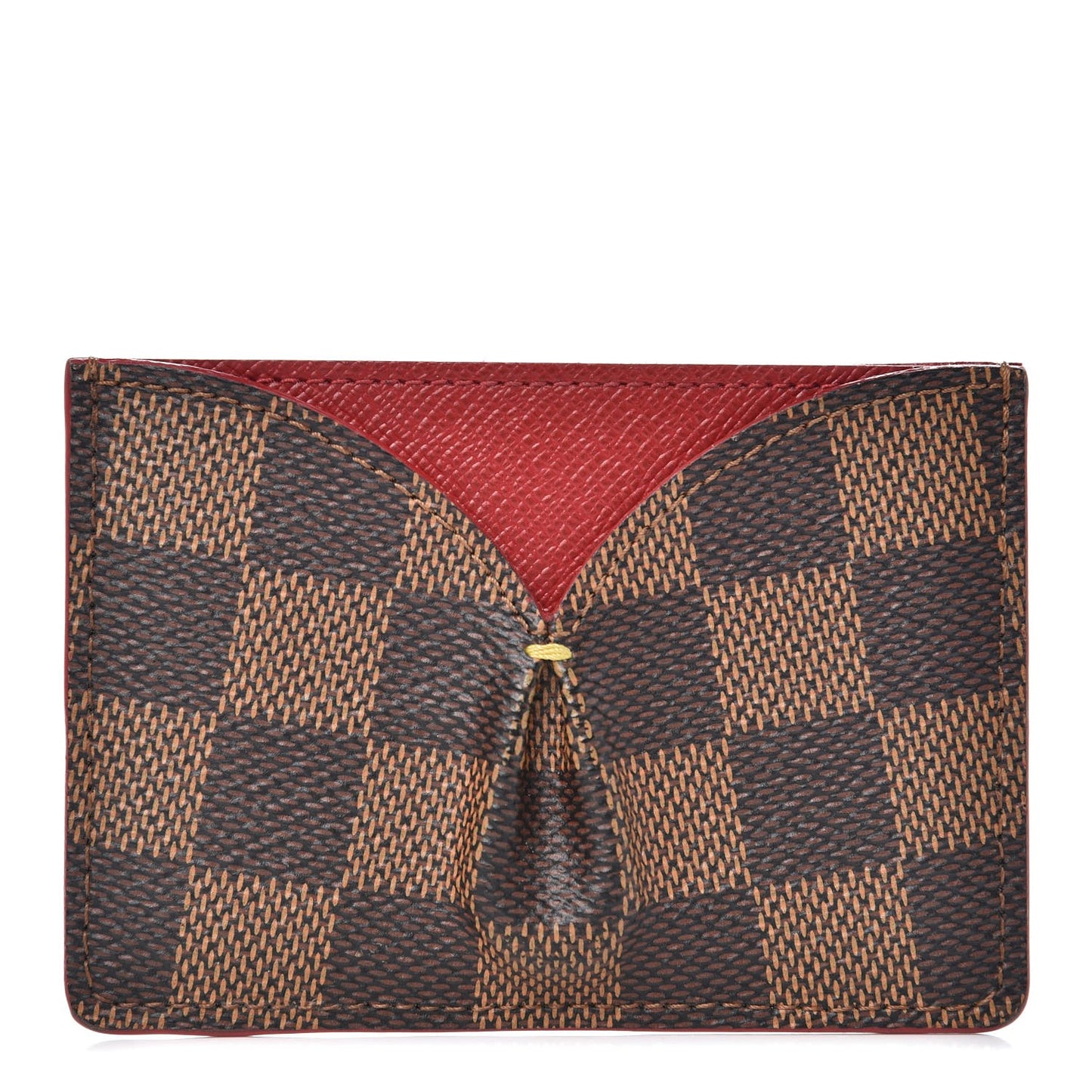Damier Ebene Caissa Card Holder Cherry