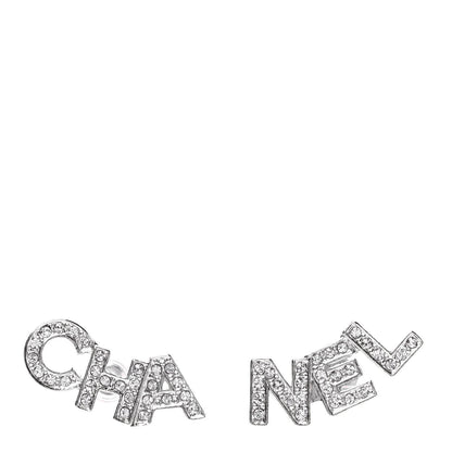 Chanel Crystal Pearl Signature Stud Earrings Gold 1 of 4