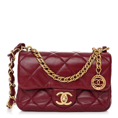 Chanel Lambskin Quilted Small Fancy Jewel Flap Burgundy 1 of 11